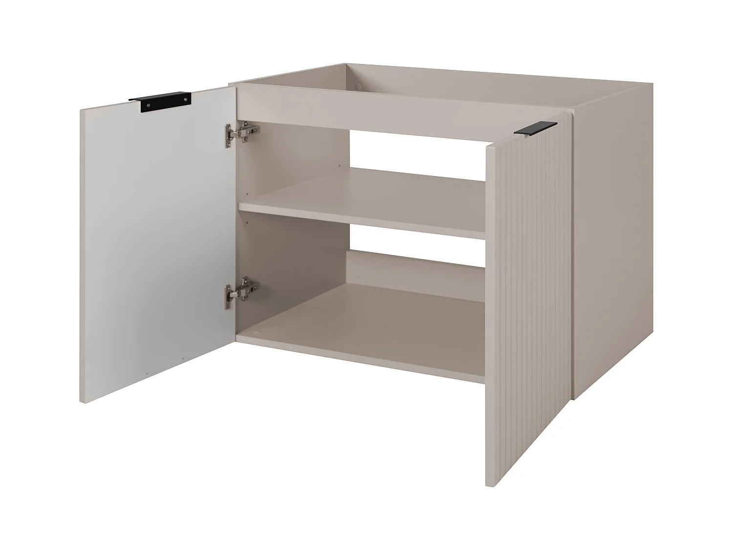 Badezimmermöbel, Kaschmir + schwarzer Griff, 80 x 57 x 46 cm