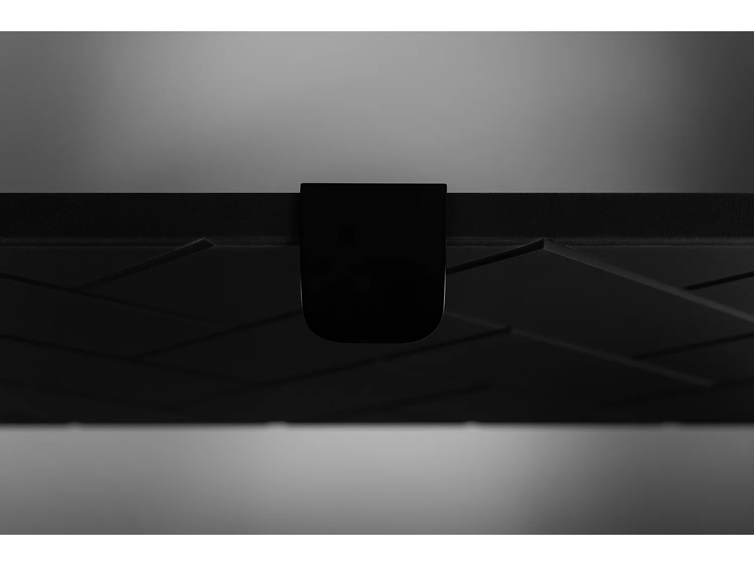 Meuble de salle de bain, Noir Mat, 160 x 57 x 46 cm, poignées noires