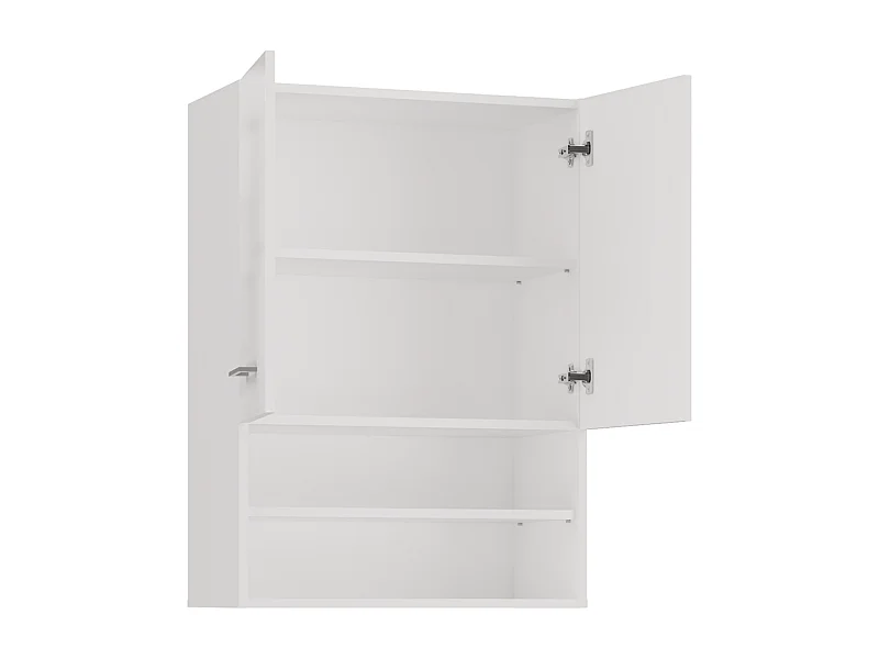 Waschmaschinenschrank, 30 x 64 x 90 cm, Mattweiß / Hochglanzweiß