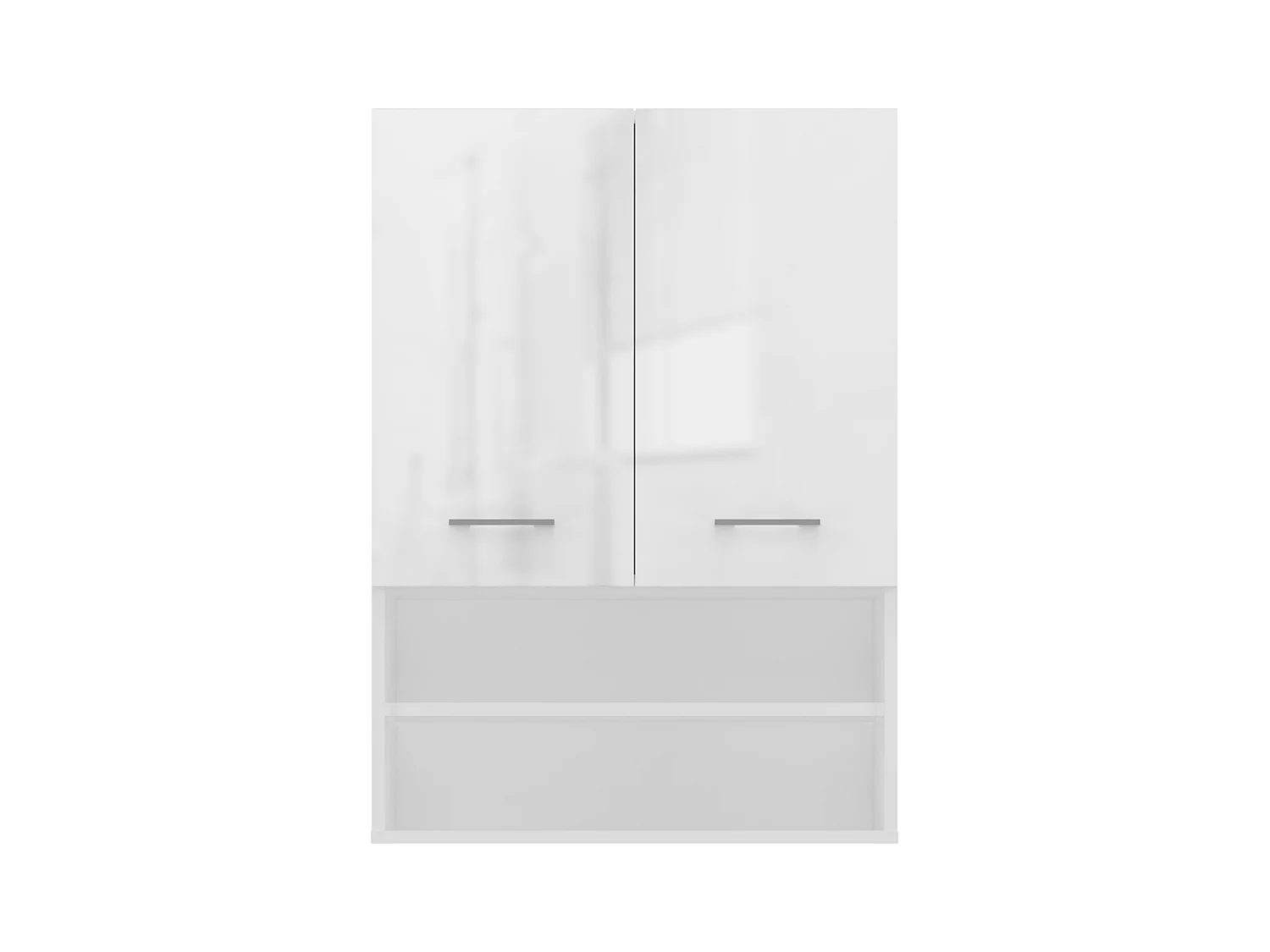 Mueble para lavadora, 30 x 64 x 90 cm, Blanco Mate / Blanco Brillante