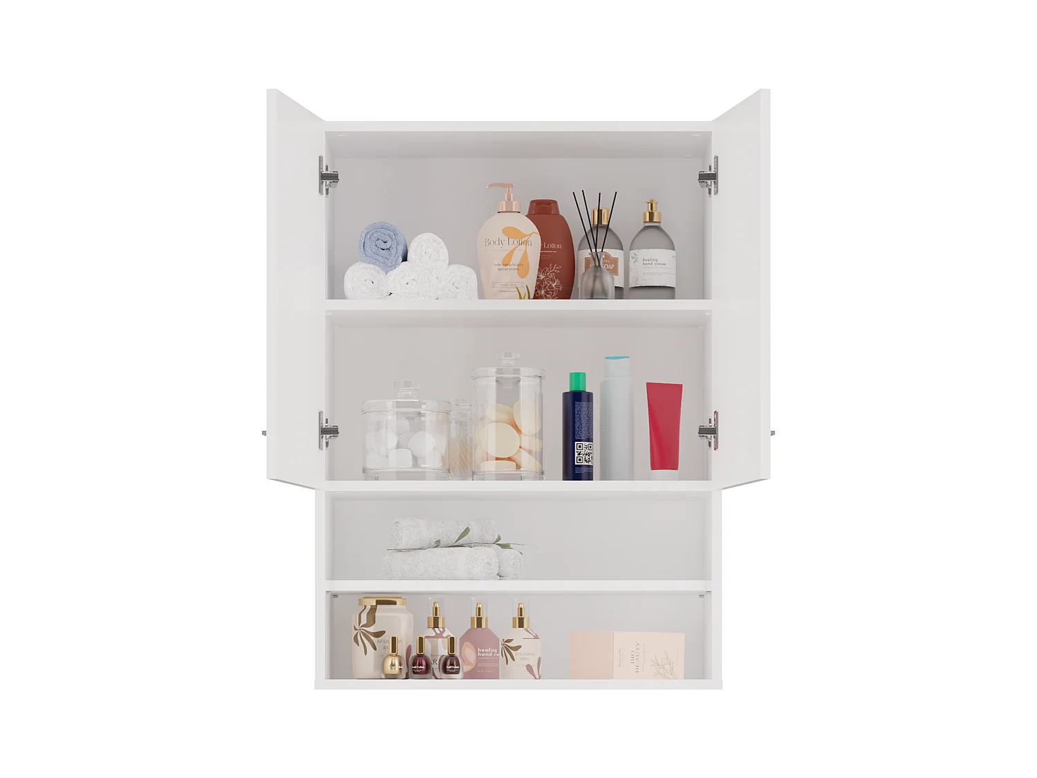 Mueble para lavadora, 30 x 64 x 90 cm, Blanco Mate / Blanco Brillante