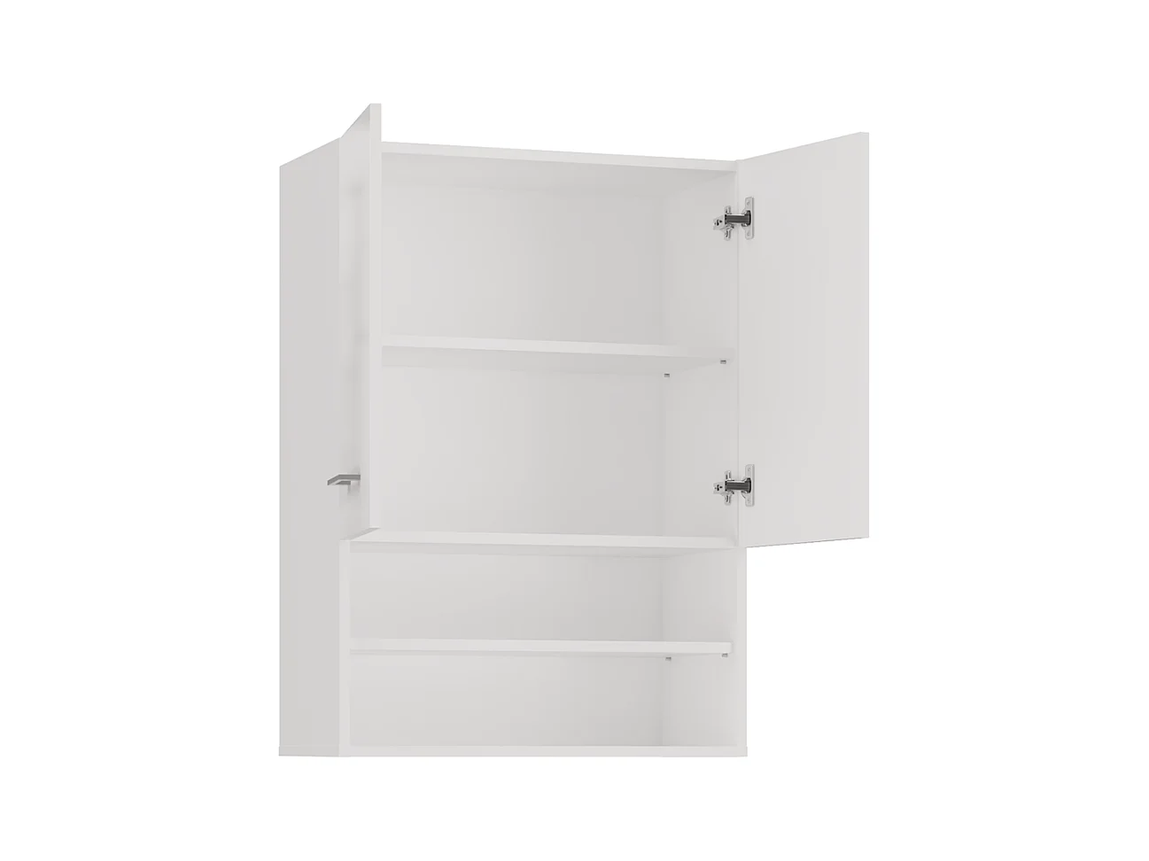 Armoire pour machine à laver, 30 x 64 x 90 cm, Blanc Mat / Blanc Brillant