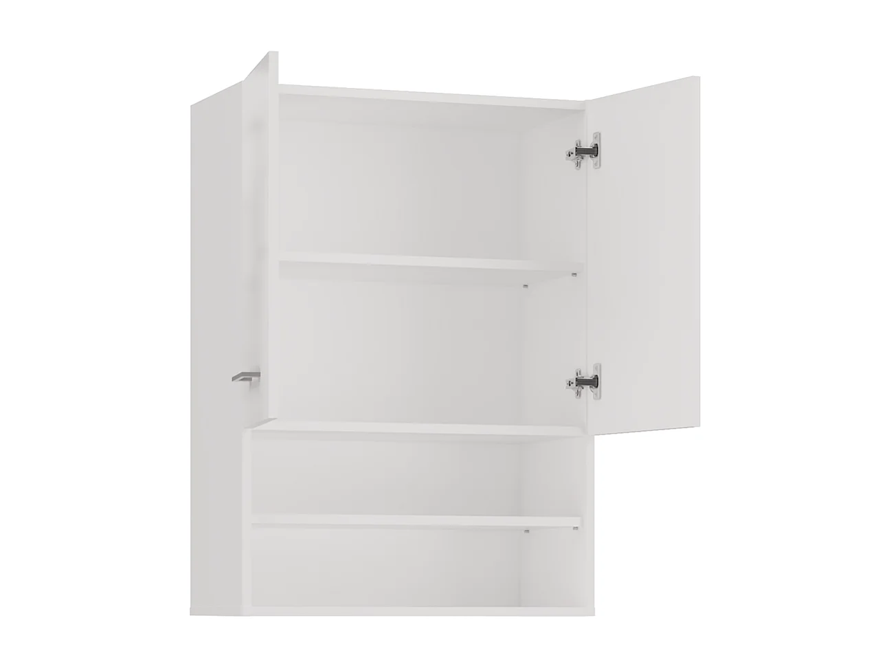 Szafka na pralkę, 30 x 64 x 90 cm, biały matowy / biały błyszczący