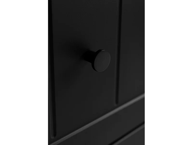 Waschtischunterschrank im klassischen Stil, schwarz, 160 (2 x 80) x 57 x 46 cm