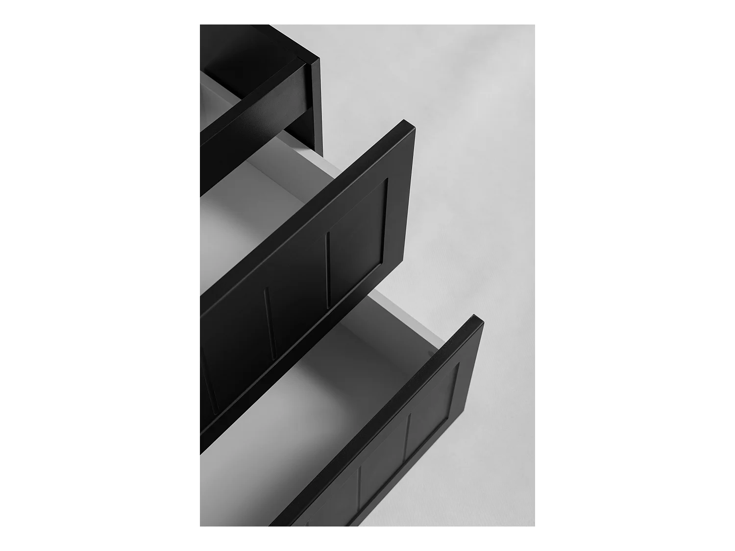 Meuble sous lavabo de style classique, noir, 160 (2 x 80) x 57 x 46 cm