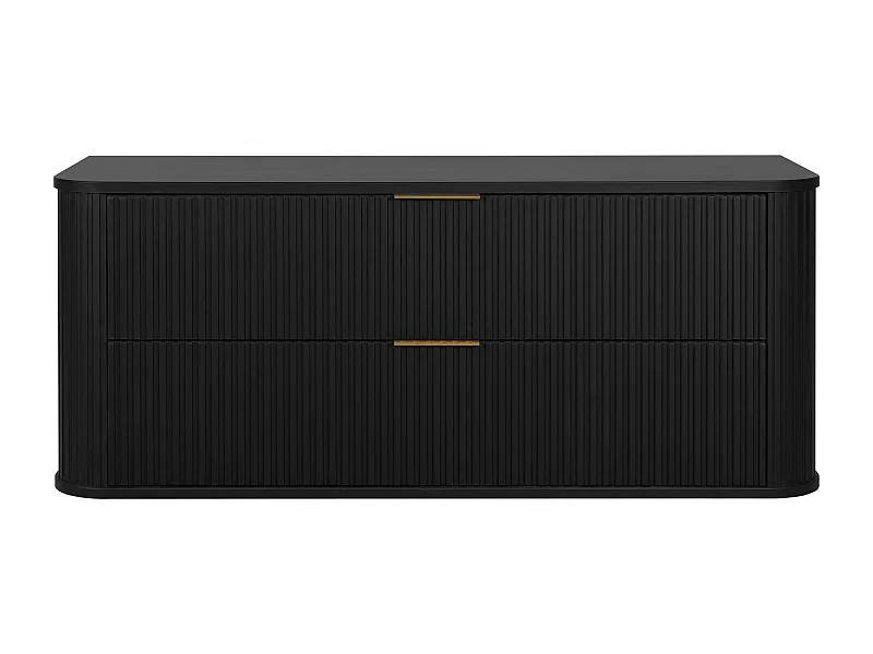 BADEZIMMERSCHRANK, Schwarz + Goldener Griff, 41,5 x 120 x 51,7 cm