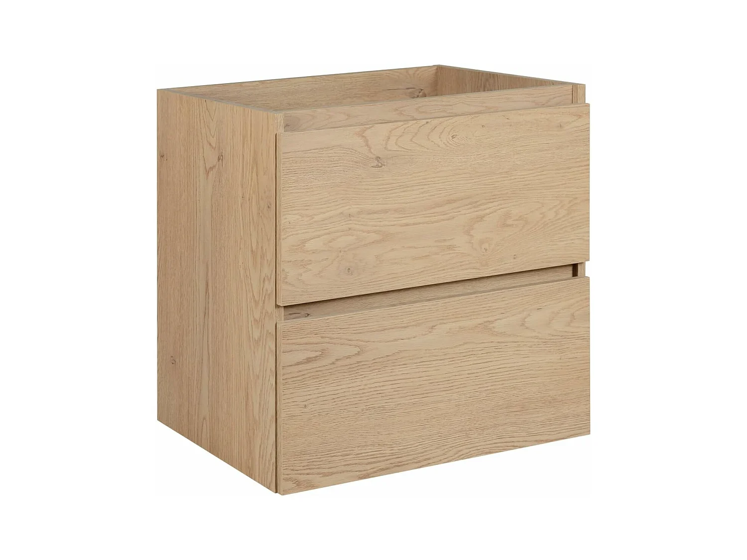 Badkamermeubel 60 cm, poten, Kleur: Licht eiken, 60 x 77 x 46 cm