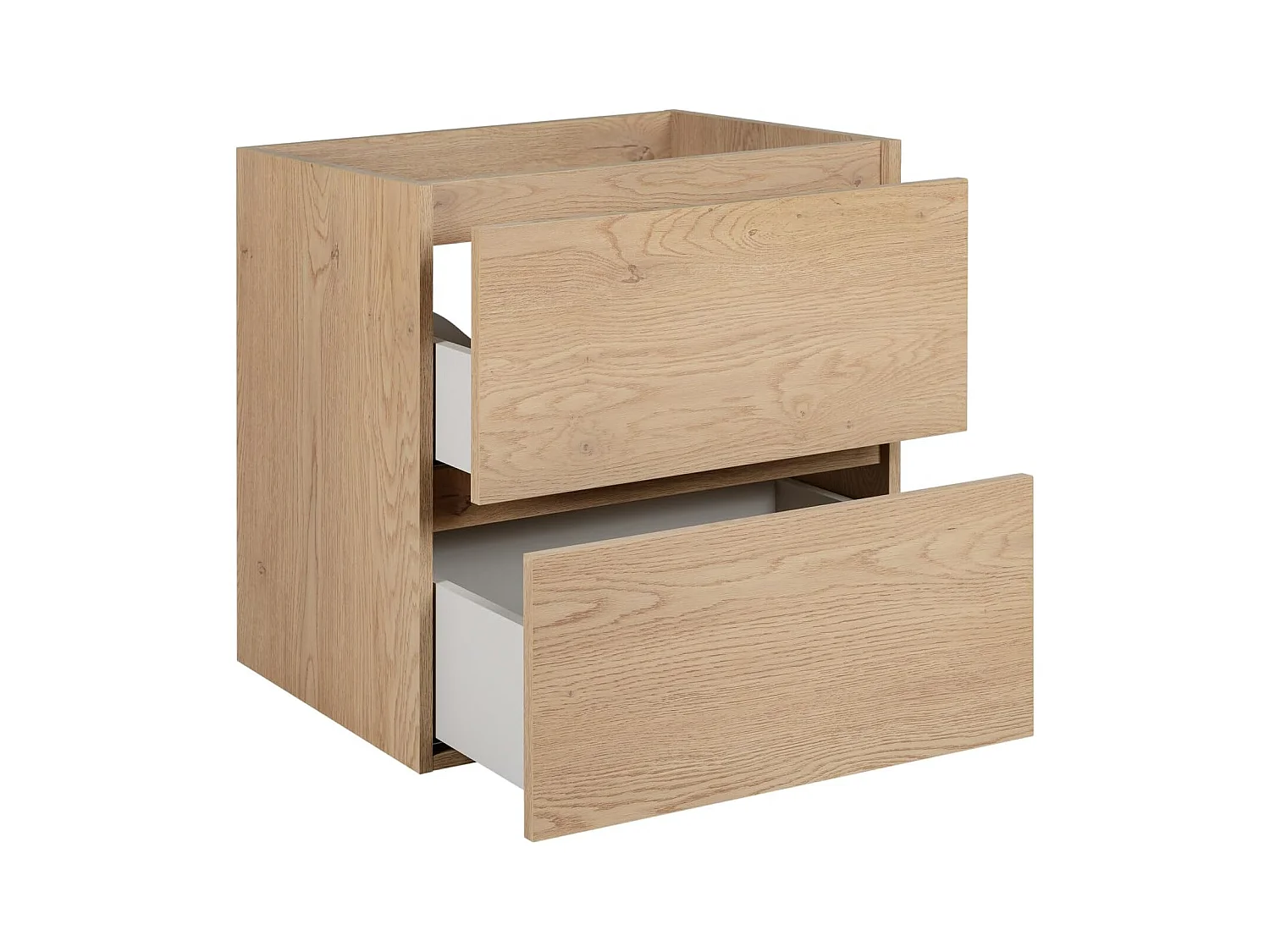 Badkamermeubel 60 cm, poten, Kleur: Licht eiken, 60 x 77 x 46 cm