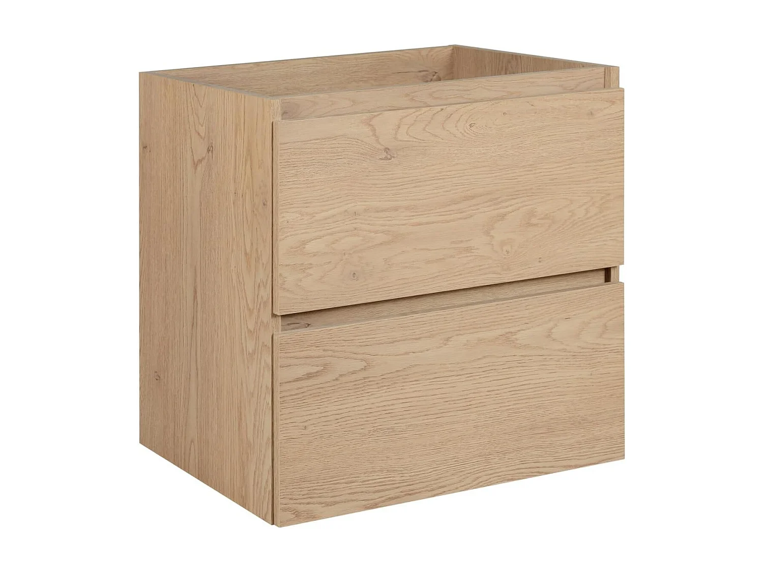 Meuble de salle de bain, pieds, Couleur : Chêne Clair, 60 x 77 x 46 cm, sans plan de travail