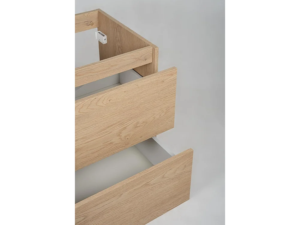 Badkamermeubel 60 cm, poten, Kleur: Licht eiken, 60 x 80,7 x 46 cm