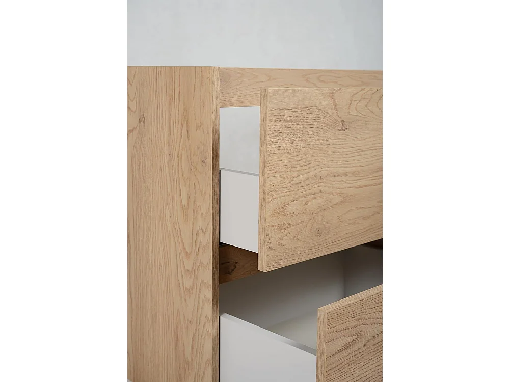 Badkamermeubel 60 cm, poten, Kleur: Licht eiken, 60 x 80,7 x 46 cm