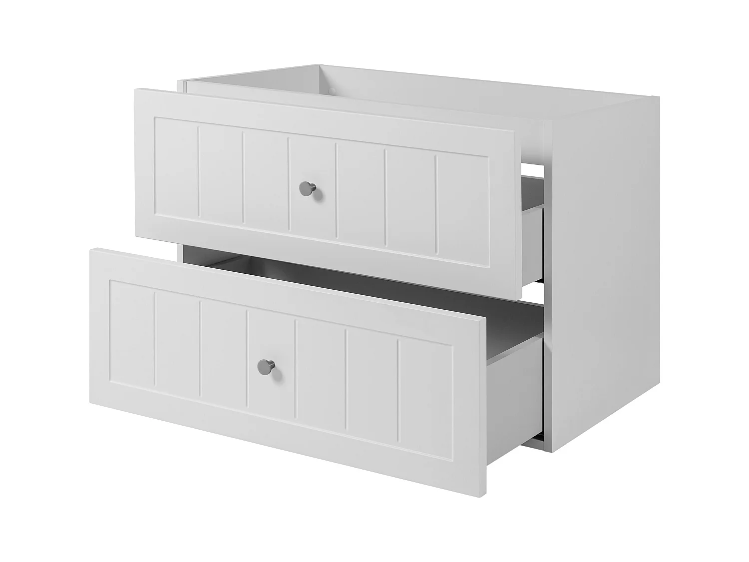 Meuble sous lavabo de style classique, blanc, 80 x 57 x 46 cm