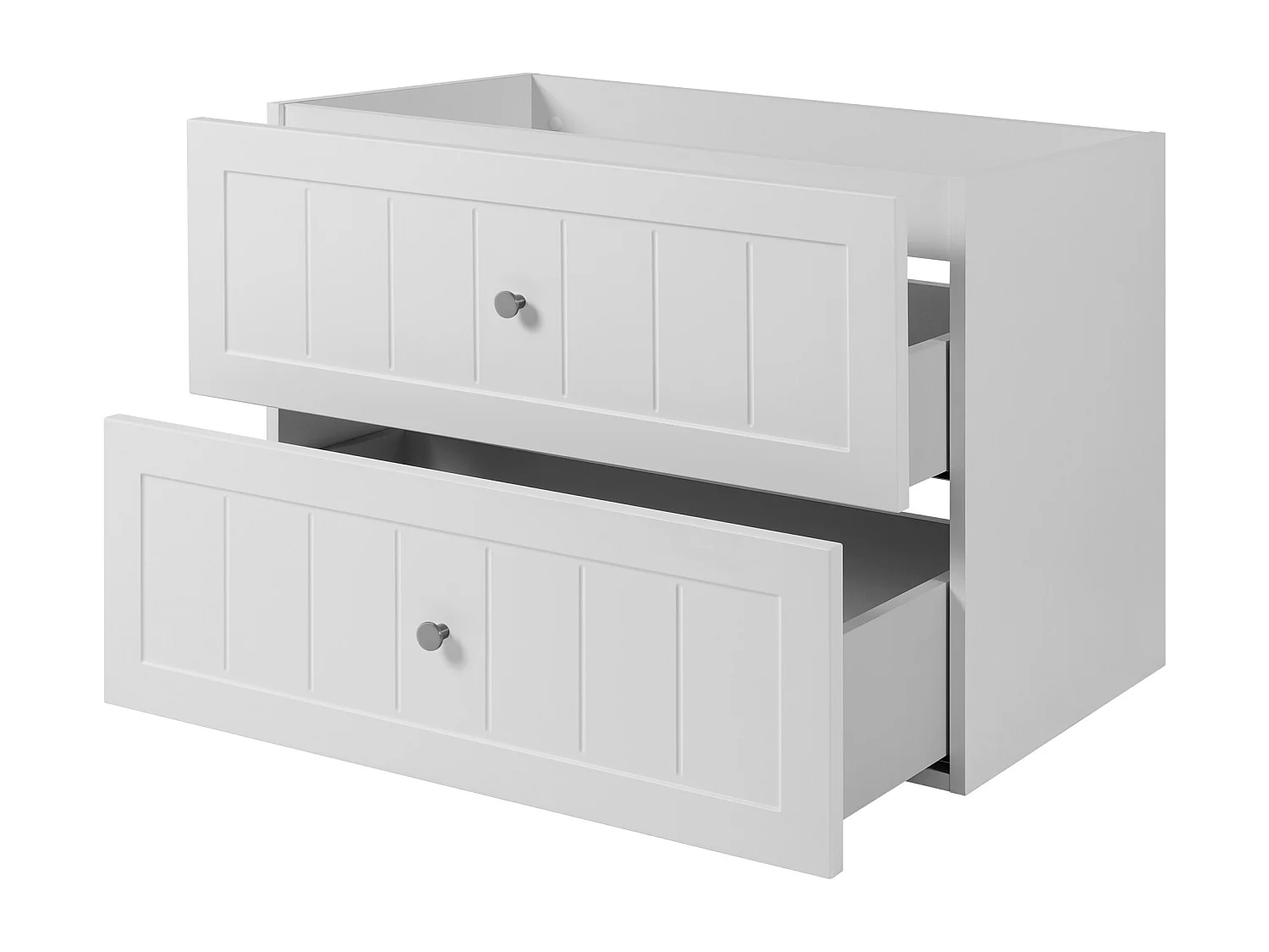 Meuble sous lavabo de style classique, blanc, 80 x 57 x 46 cm