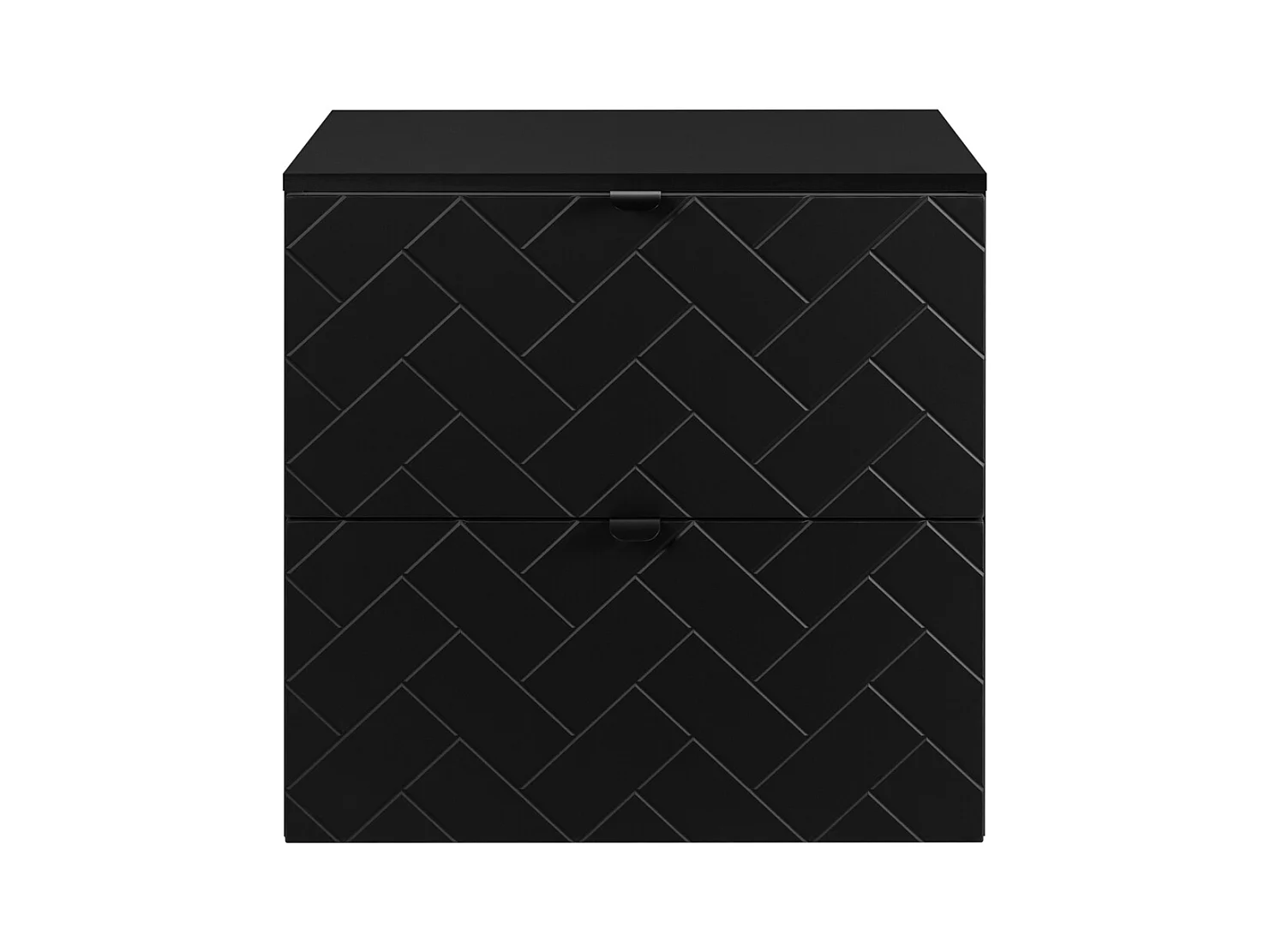 Móveis de banheiro, Preto Mate, 60 x 57 x 46 cm, puxadores pretos