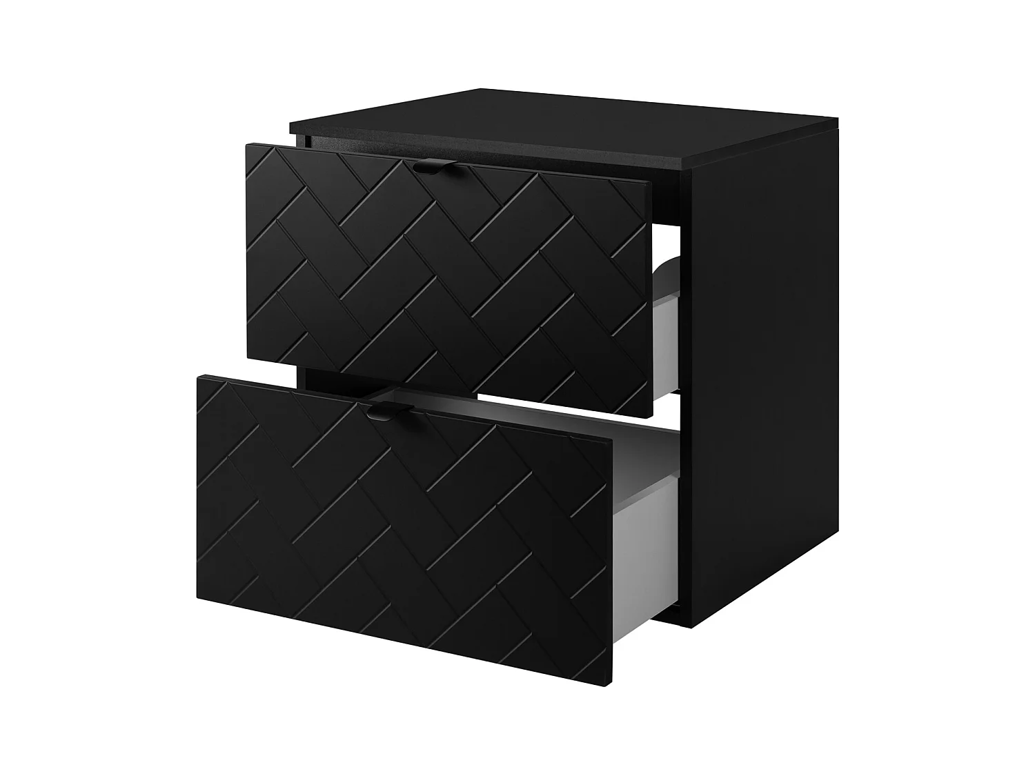 Móveis de banheiro, Preto Mate, 60 x 57 x 46 cm, puxadores pretos