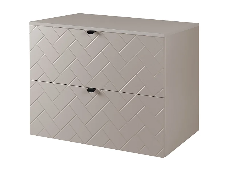 Meuble de salle de bain, Cachemire, 80 x 57 x 46 cm, poignées noires