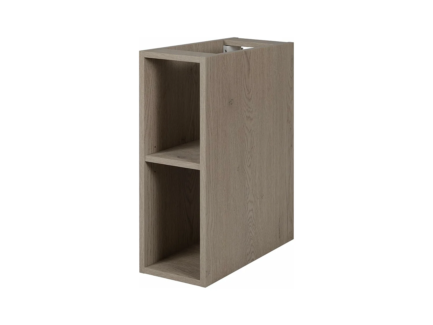 Meuble de salle de bain 140 cm (2 X 60 + 20) + pieds meuble, Couleur: Chêne Foncé, 140 x 77 x 46 cm, sans plan de travail