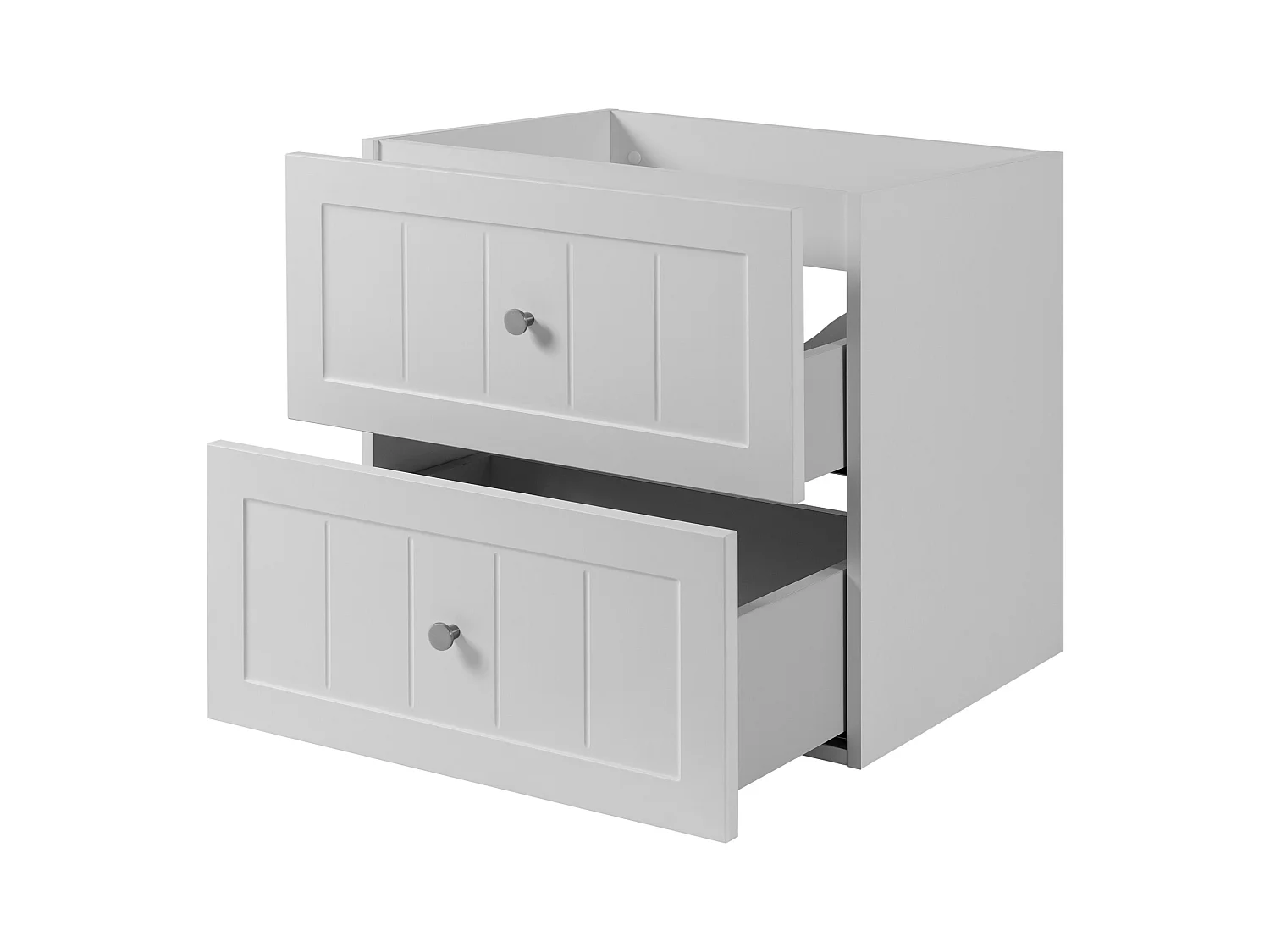 Meuble sous lavabo de style classique, blanc, 60 x 57 x 46 cm