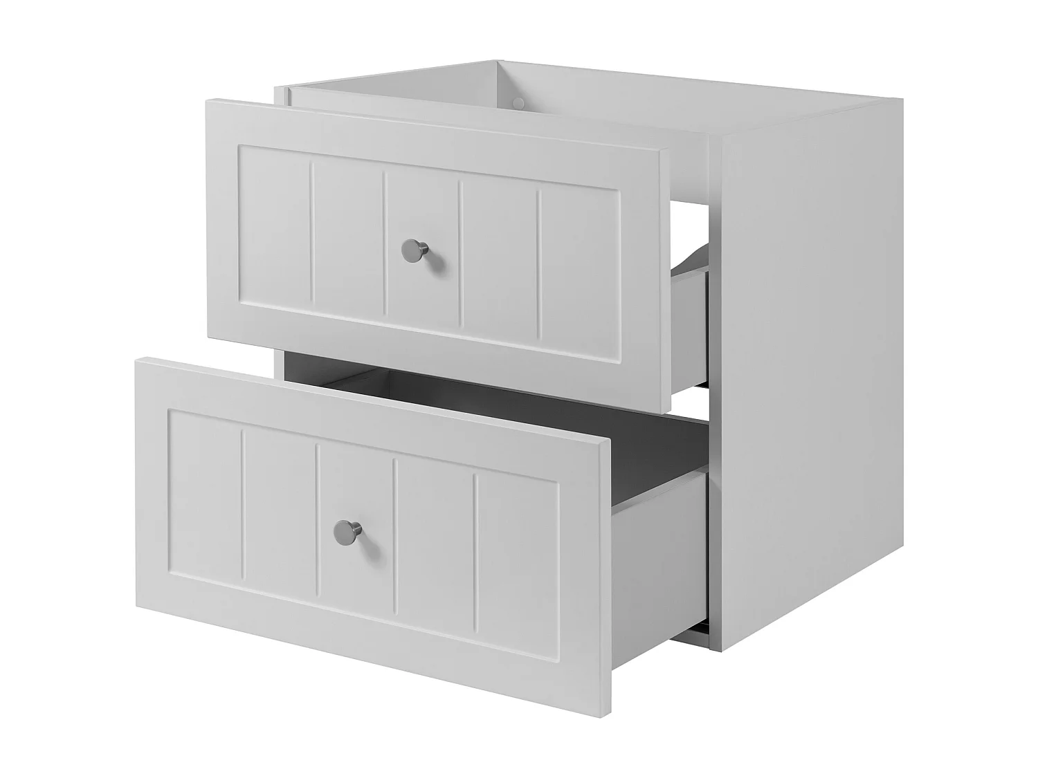 Meuble sous lavabo de style classique, blanc, 60 x 57 x 46 cm