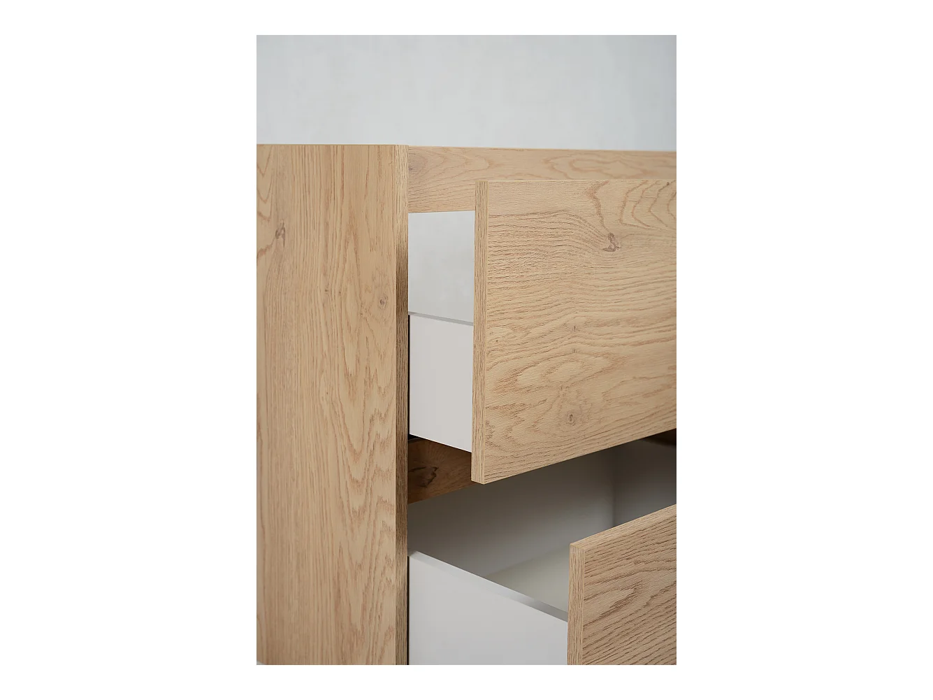 Meuble de salle de bain 140 cm (2 X 60 + 20), Couleur : Chêne Clair, 140 x 57 x 46 cm, sans plan de travail