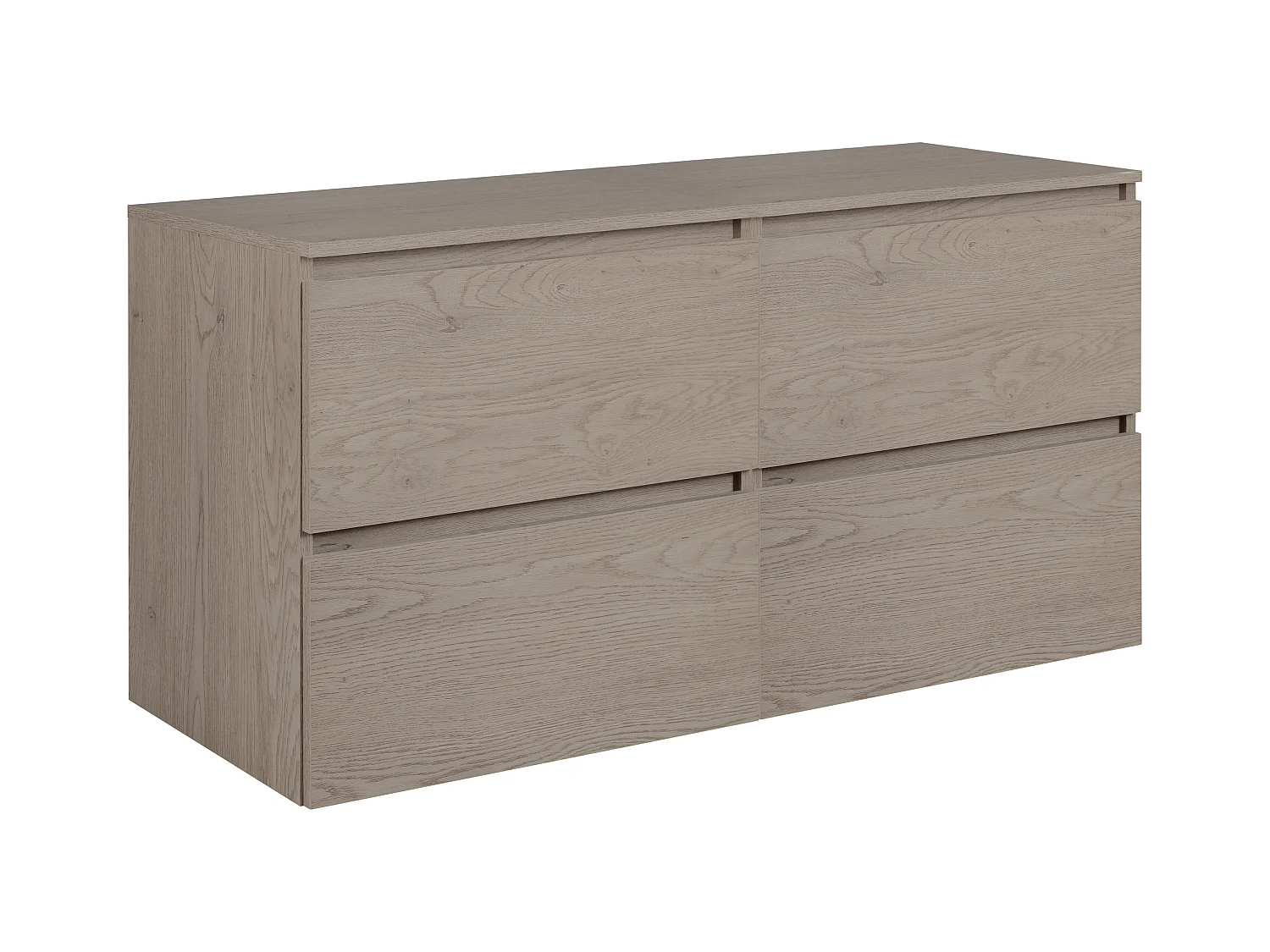 Meuble de salle de bain 120 cm (2 X 60) avec plan de travail en, Couleur: Chêne Foncé, 120 x 57 x 46 cm