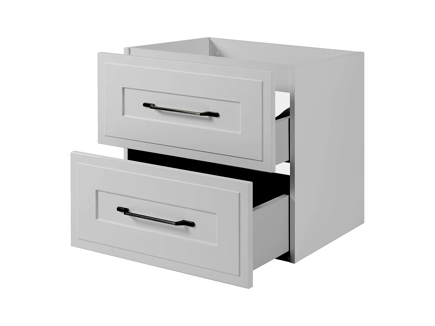 Waschtischunterschrank im klassischen Stil, weiß, 60 x 57 x 46 cm