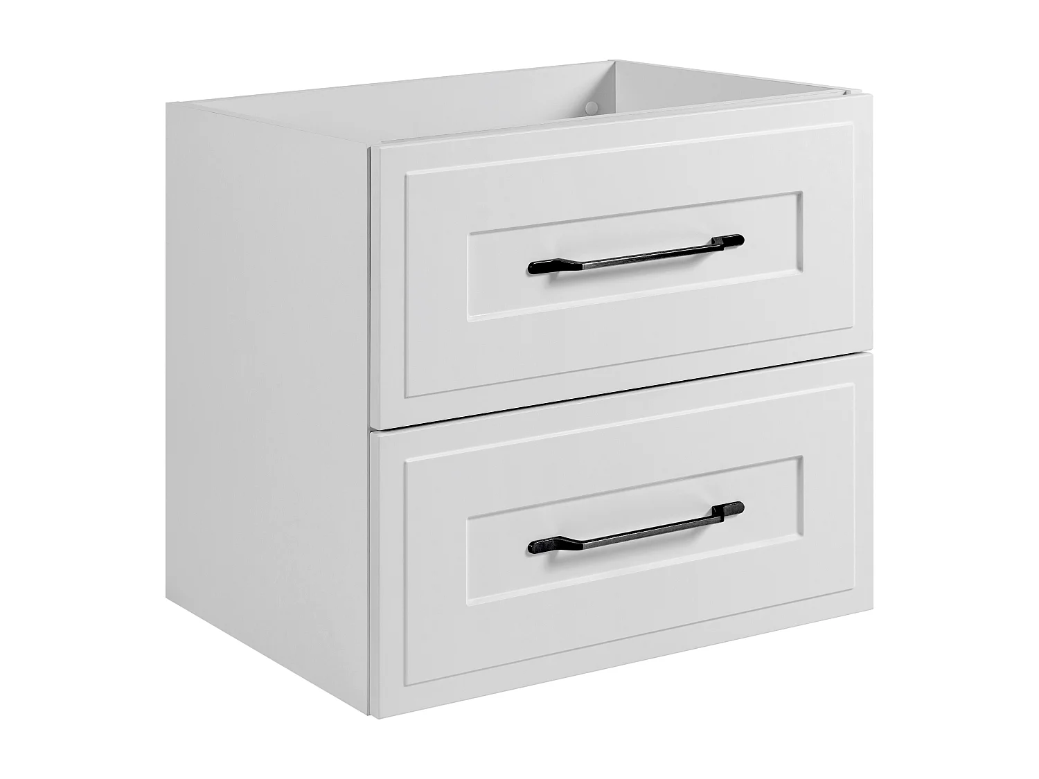 Meuble sous lavabo de style classique, blanc, 60 x 57 x 46 cm