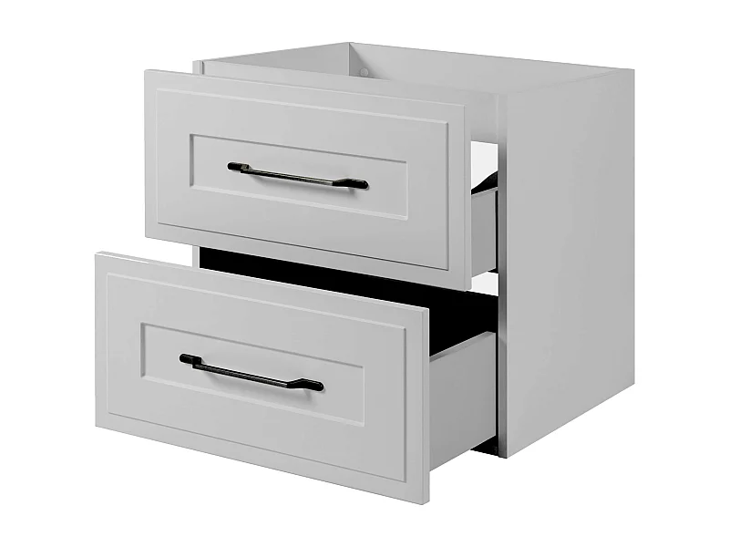 Meuble sous lavabo de style classique, blanc, 60 x 57 x 46 cm