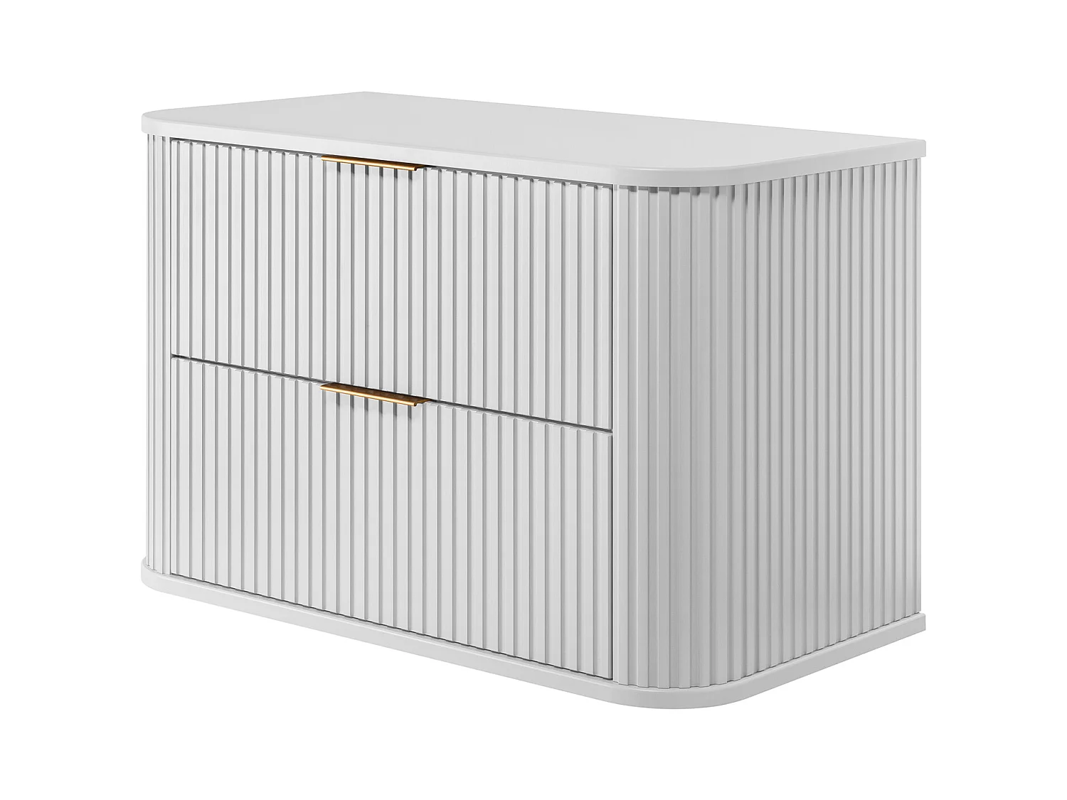 Meuble de salle de bain, blanc avec poignée dorée, 80,4 x 51,7 x 41,5 cm