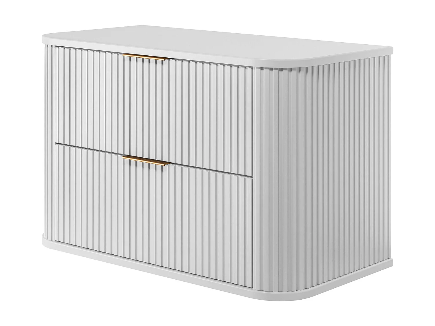 Meuble de salle de bain, blanc avec poignée dorée, 80,4 x 51,7 x 41,5 cm