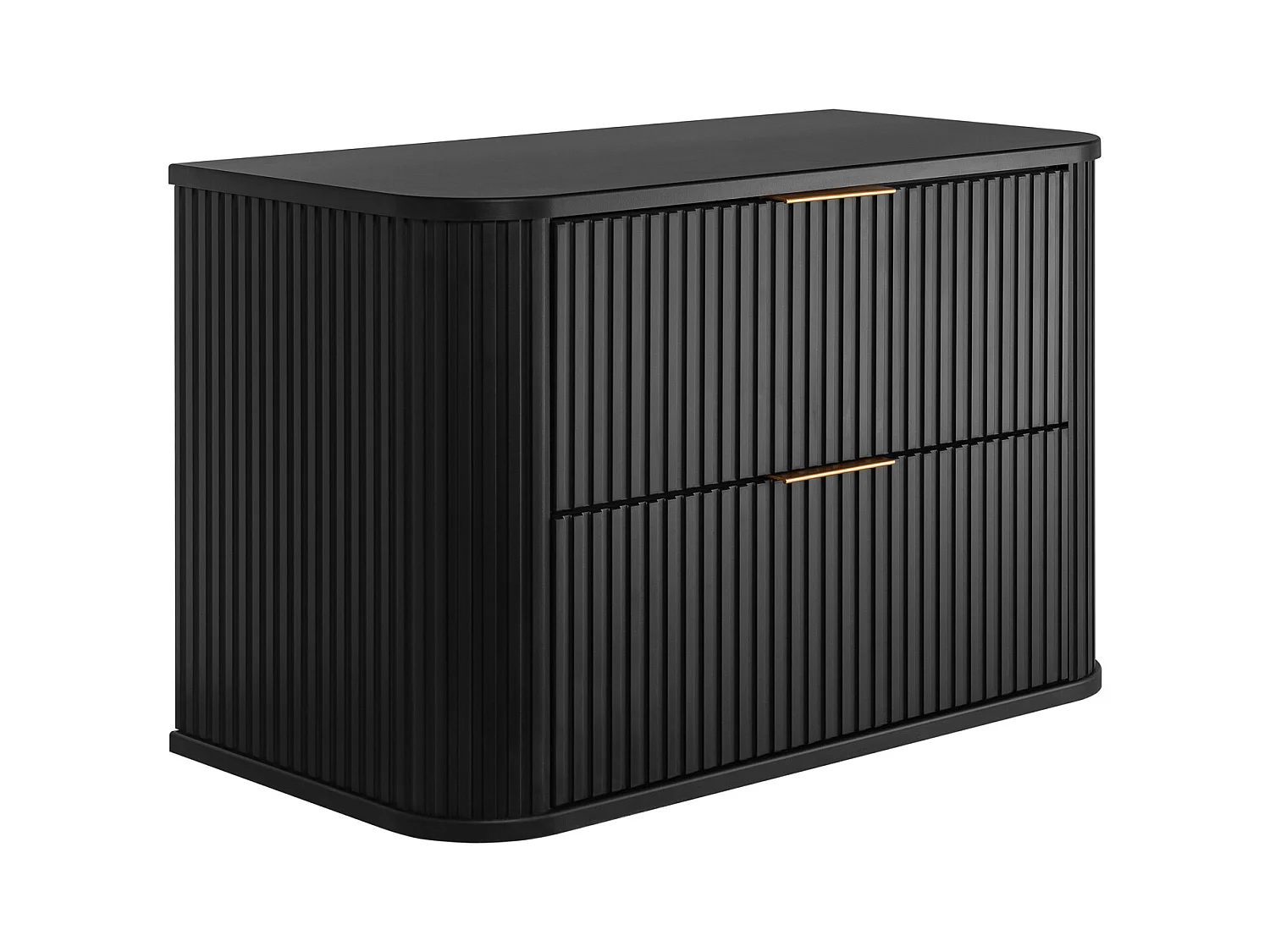 Meuble de salle de bain, noir avec poignée dorée, 80,4 x 51,7 x 41,5 cm