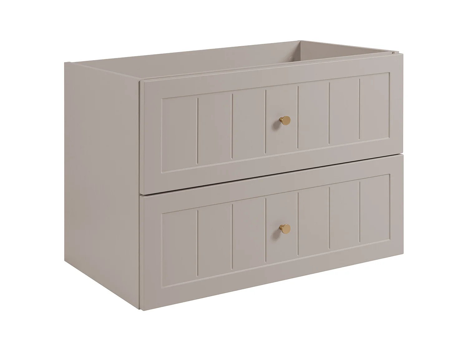 Meuble sous lavabo de style classique, cachemire, 80 x 57 x 46 cm