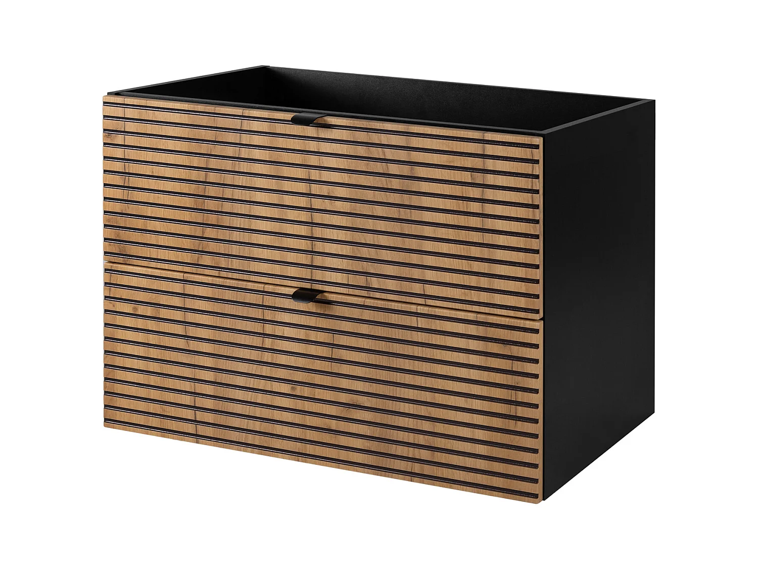 Meuble de salle de bain, Noir Mat, 80 x 57 x 46 cm