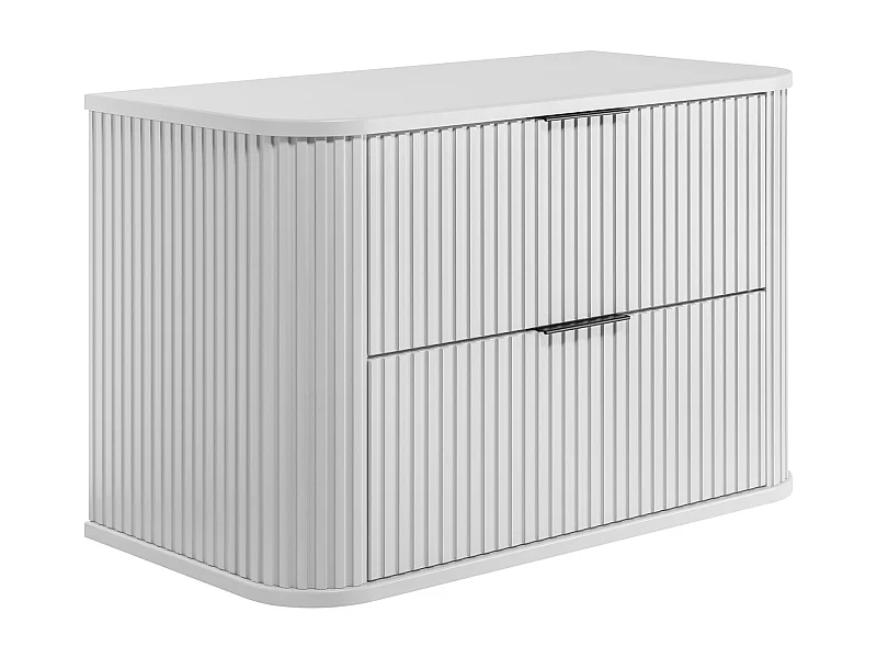 Badkamerkast, wit met zwarte handgreep, 80,4 x 51,7 x 41,5 cm