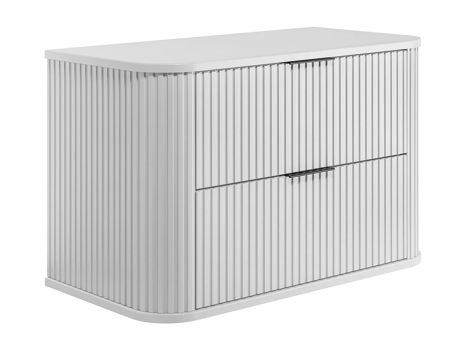 Meuble de salle de bain, blanc avec poignée noire, 80,4 x 51,7 x 41,5 cm