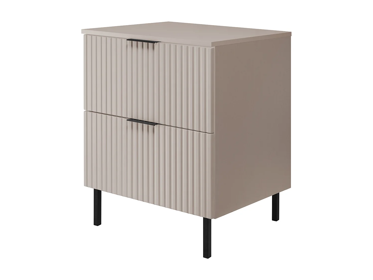 Meuble vasque, cachemire, 60 x 77 x 46 cm, poignée noiree, pieds noirs + plan de travail