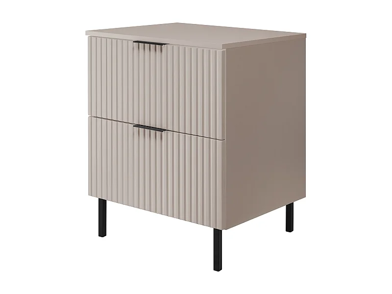 Meuble vasque, Cachemire + poignée noire, 60 x 77 x 46 cm, pieds noirs + Plan de travail