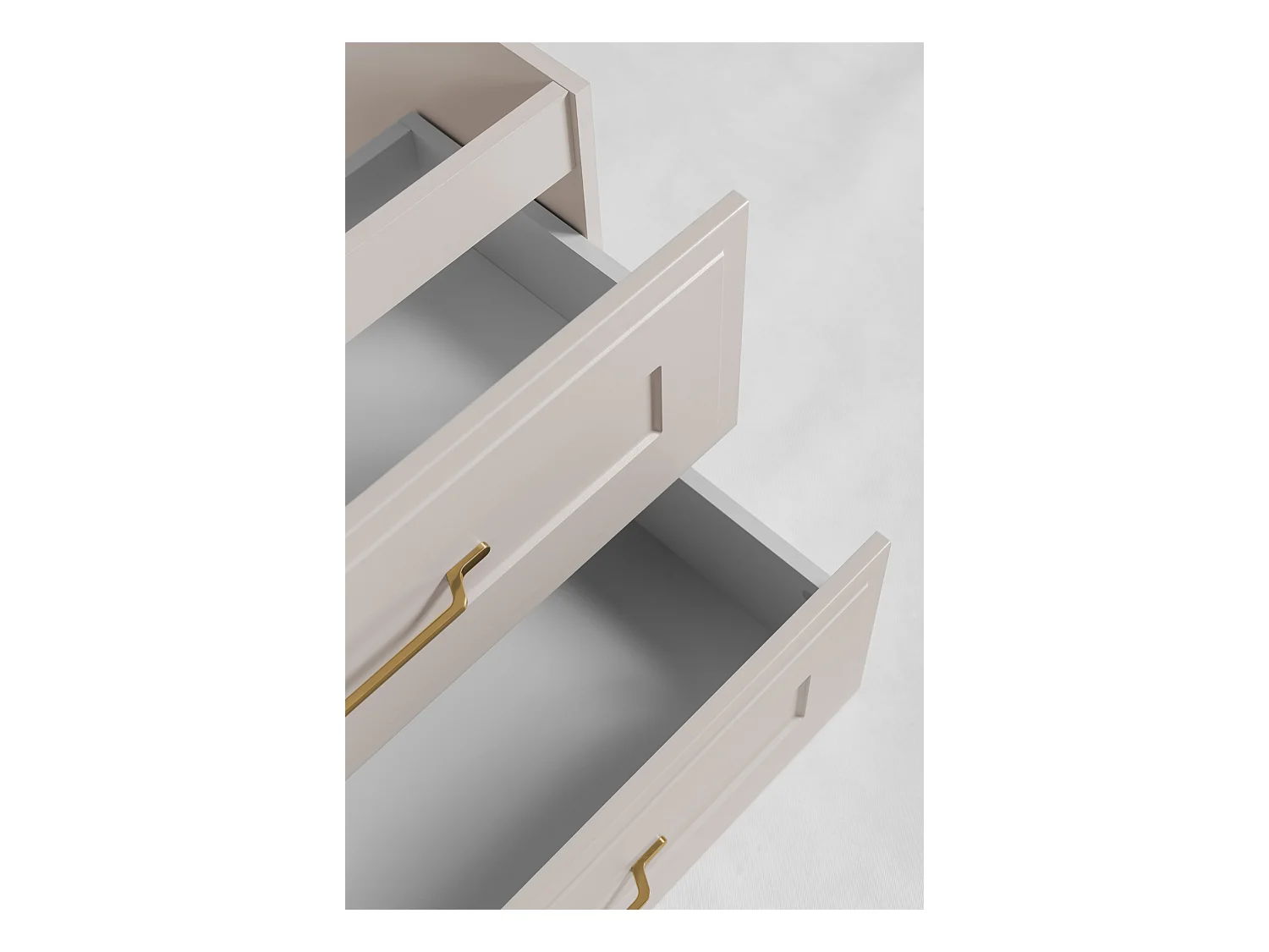 Meuble sous lavabo de style classique, cachemire, 160 (2 x 80) x 57 x 46 cm