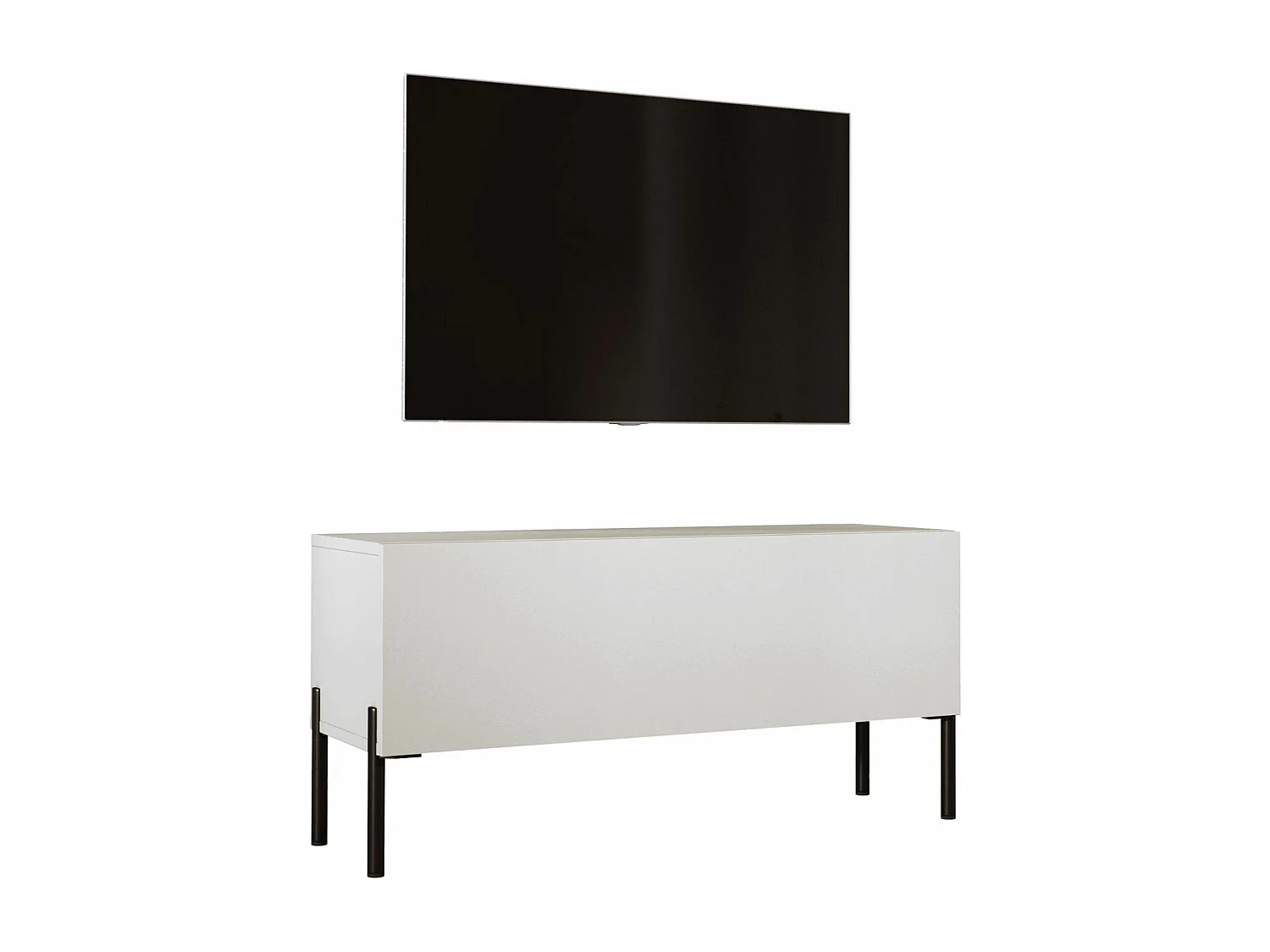 TV-Schrank: Kaschmir, schwarze Beine, 100 x 52 x 32 cm