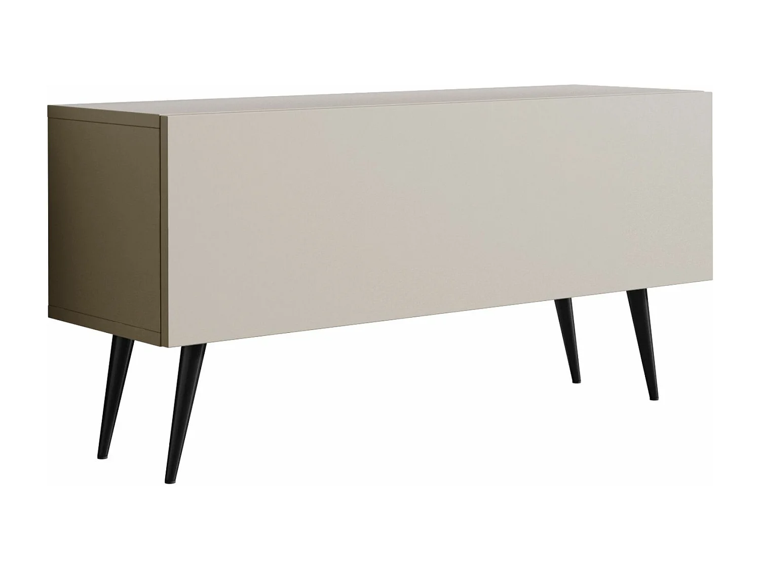 TV-Schrank: Kaschmir, schwarze Beine, 100 x 52 x 32 cm