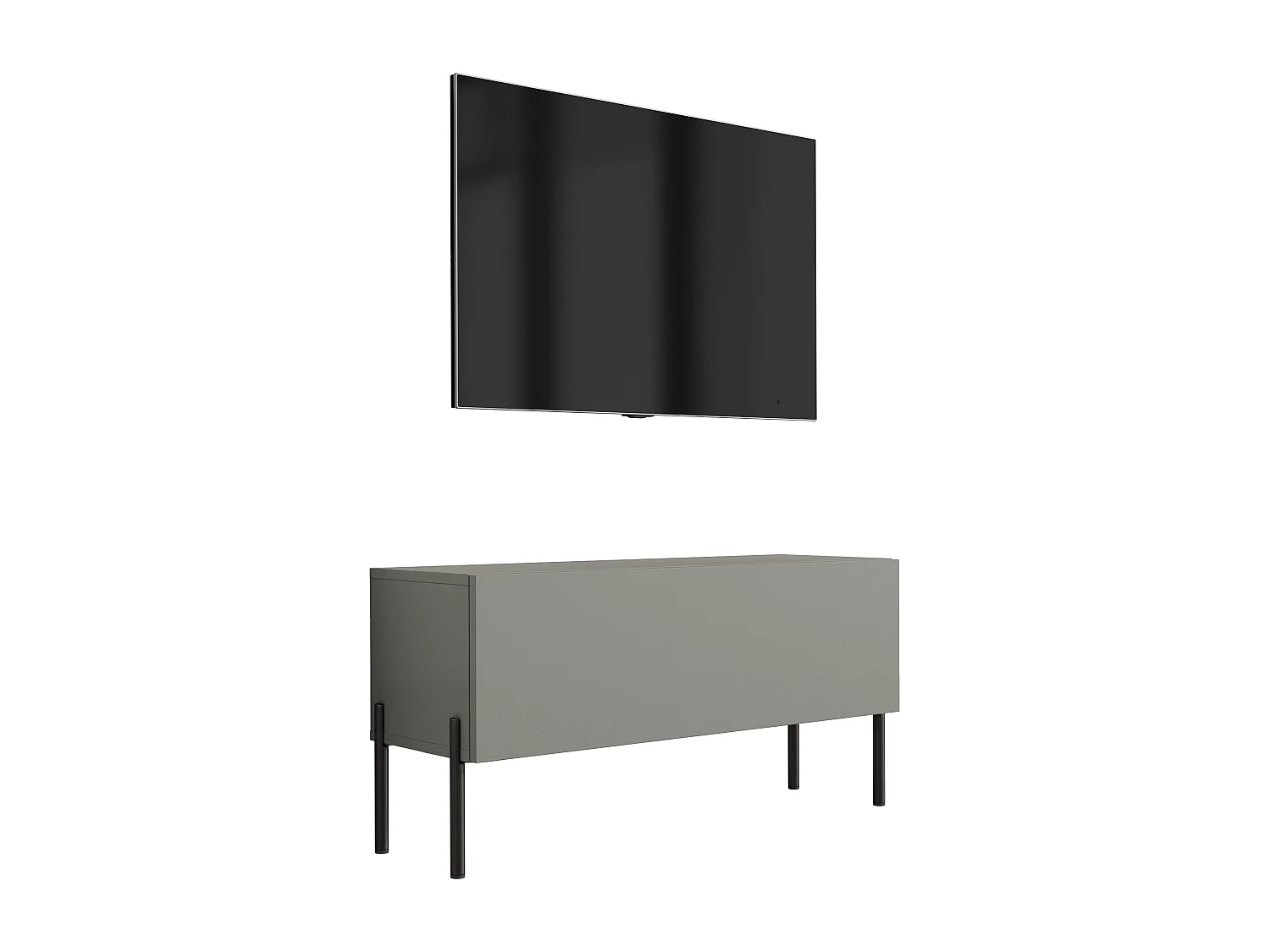 Meuble TV : Aloès, 100 x 52 x 32 cm, pieds noires