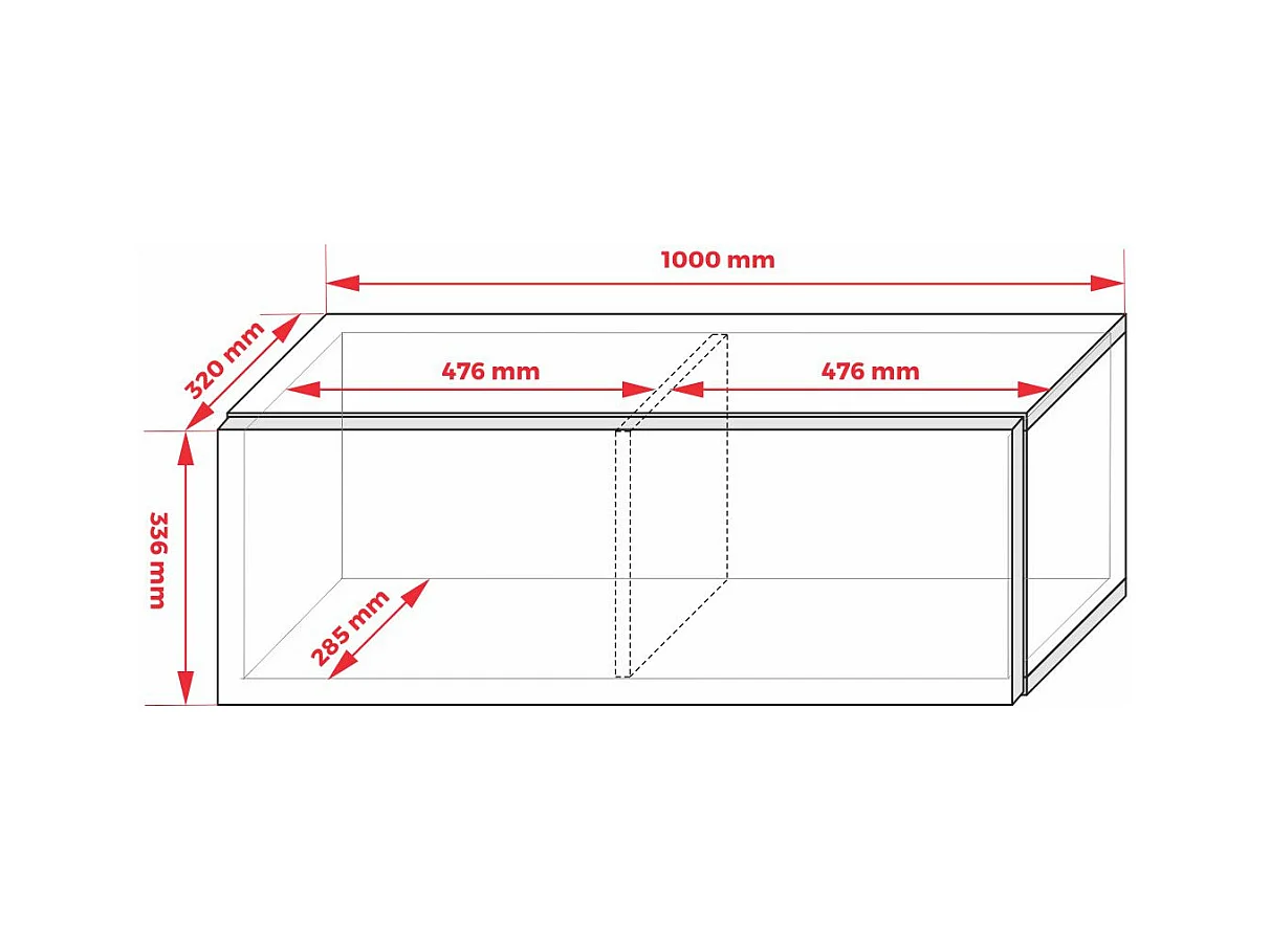 Meuble TV Suspendu, 100 x 34 x 32 cm, Blanc Mat / Blanc Brillant