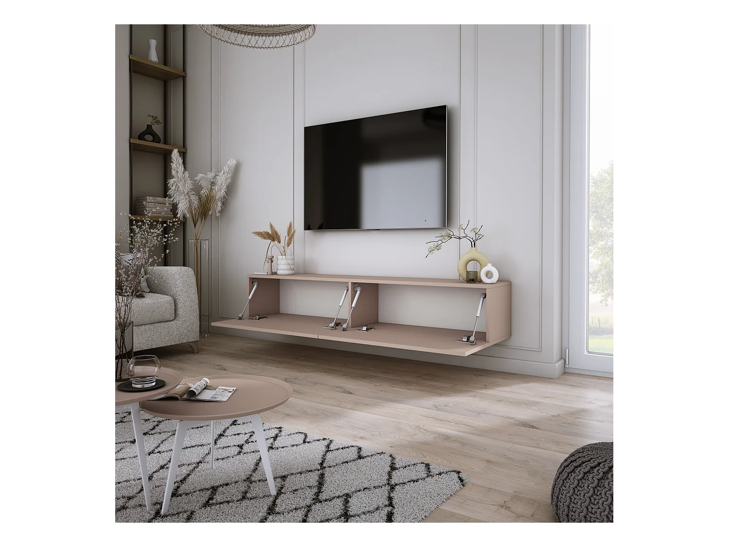 Mobile TV: marrone caramello, 170 x 34 x 32 cm