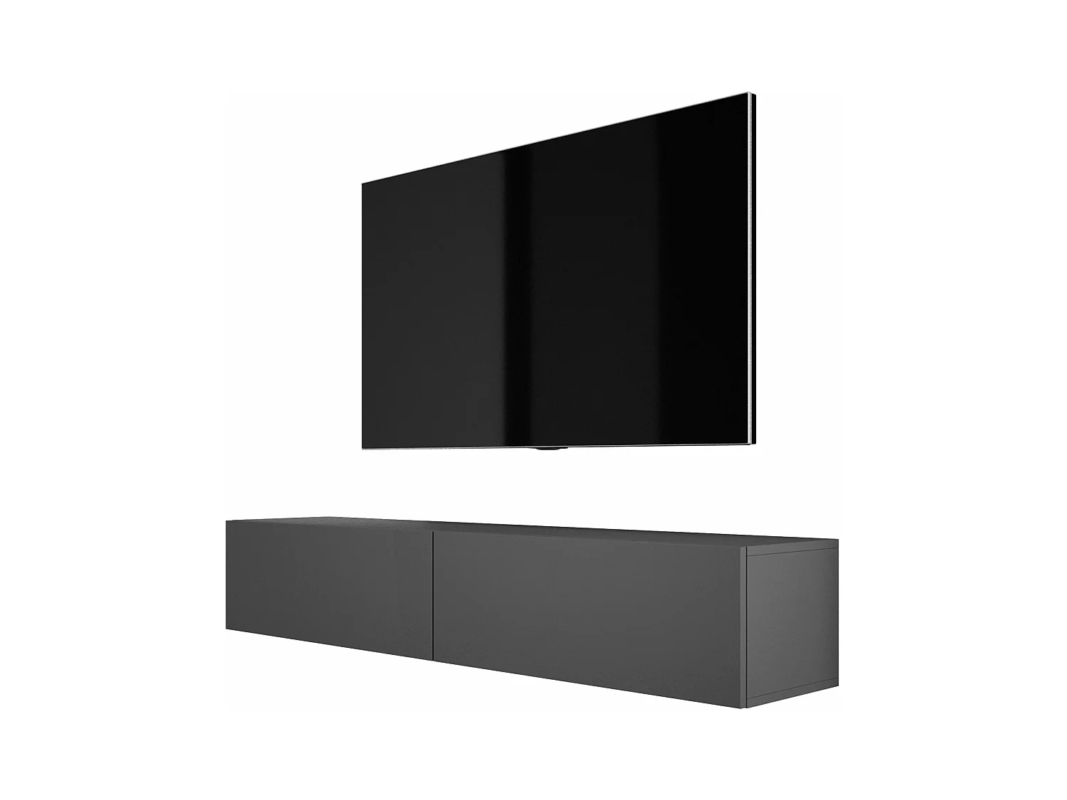 Meuble TV Suspendu, 170 x 34 x 32 cm, Anthracite