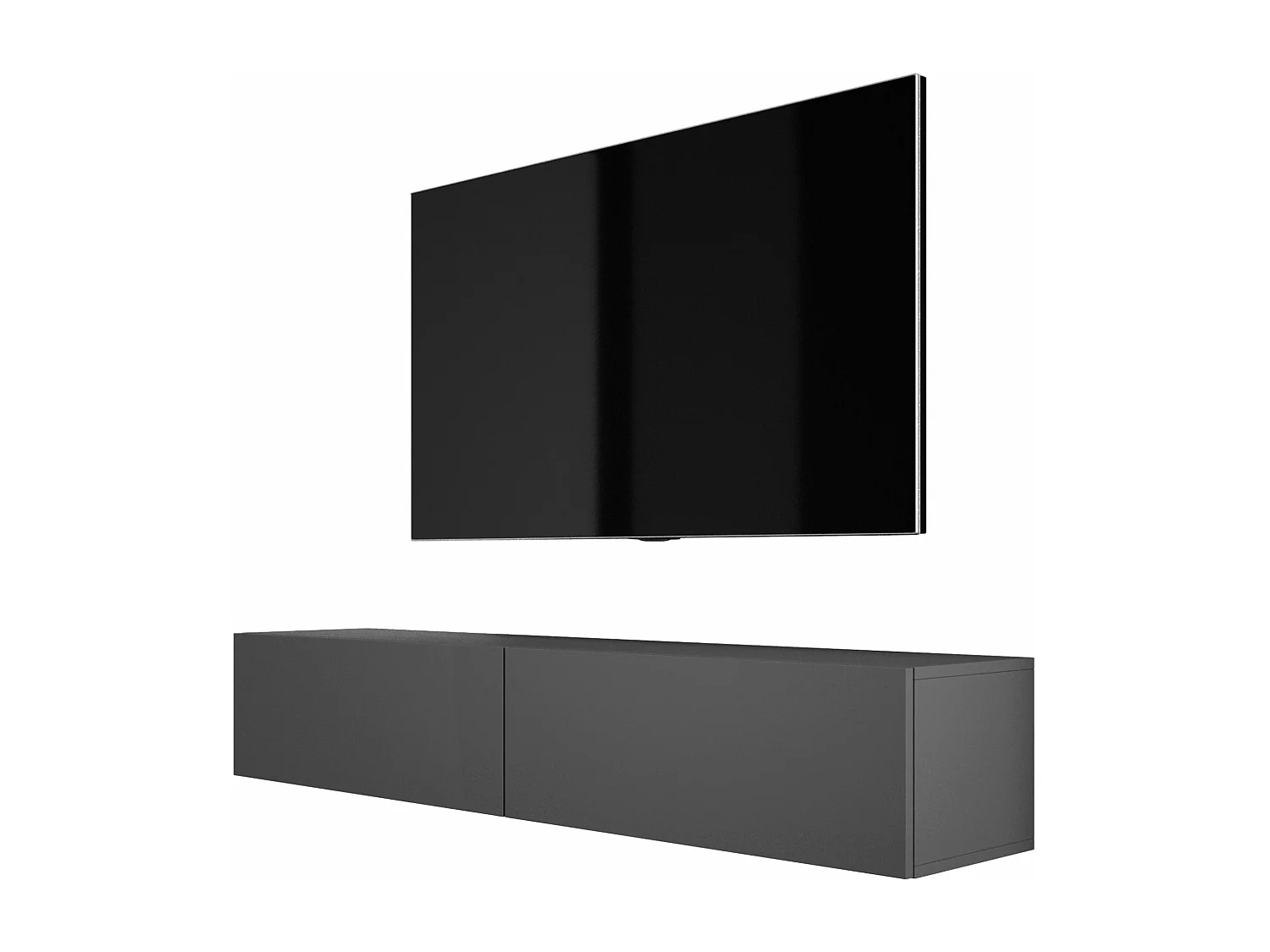 Meuble TV Suspendu, 170 x 34 x 32 cm, Anthracite