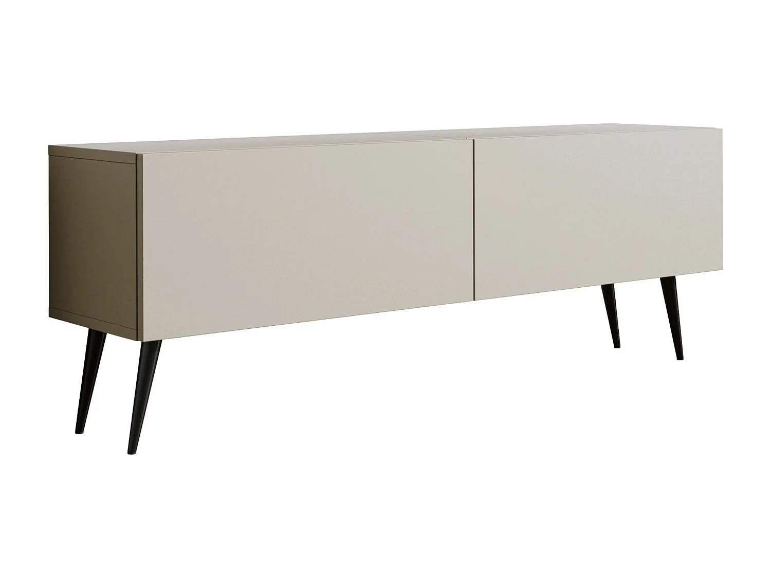 Meuble TV : Cachemire, pieds noires, 140 x 52 x 32 cm