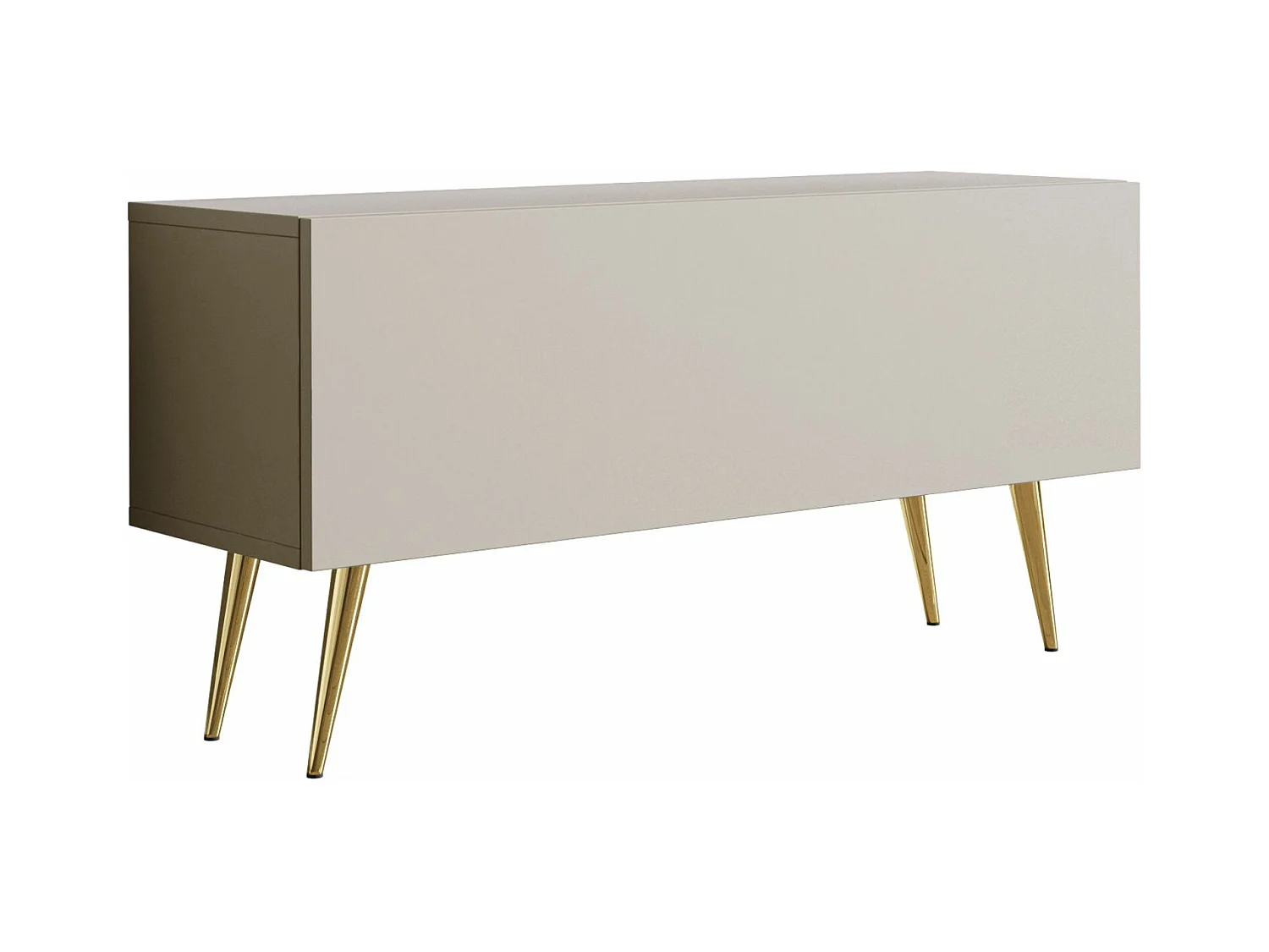 Mobile TV: cashmere, gambe dorate, 100 x 52 x 32 cm