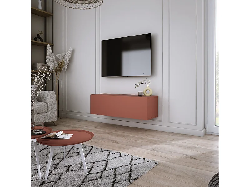 Mueble TV: Rojo ladrillo, 100 x 34 x 32 cm