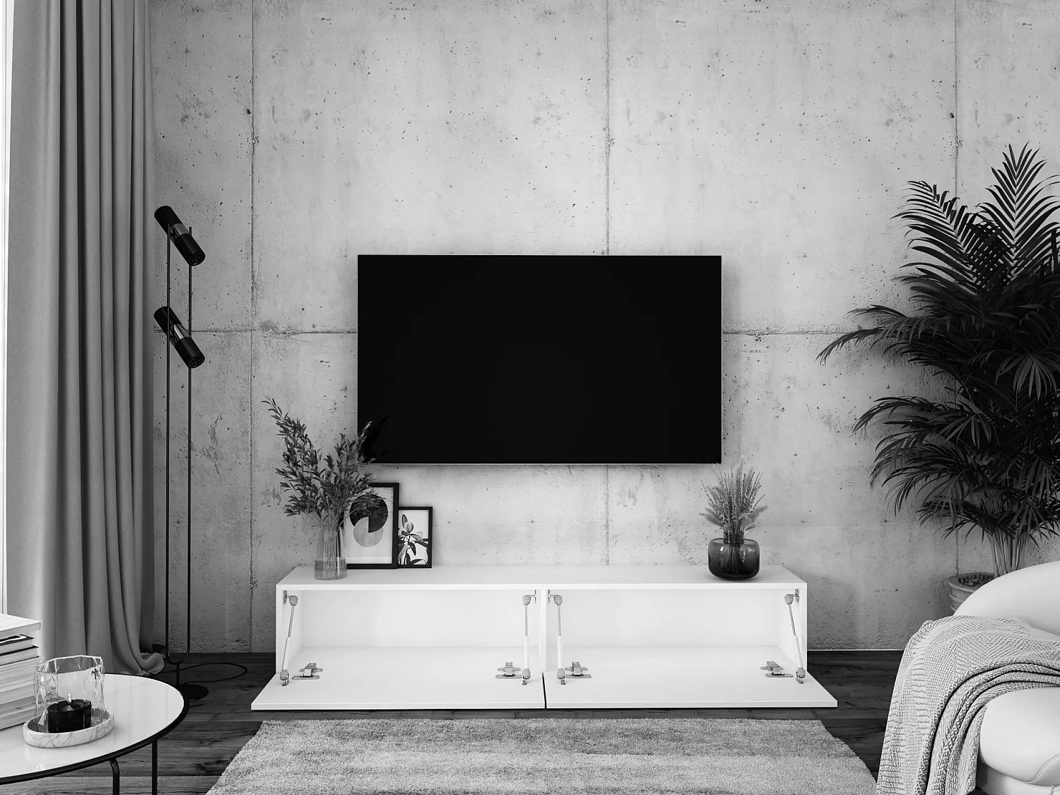 Meuble TV Suspendu, 170 x 34 x 32 Cm, Cachemire