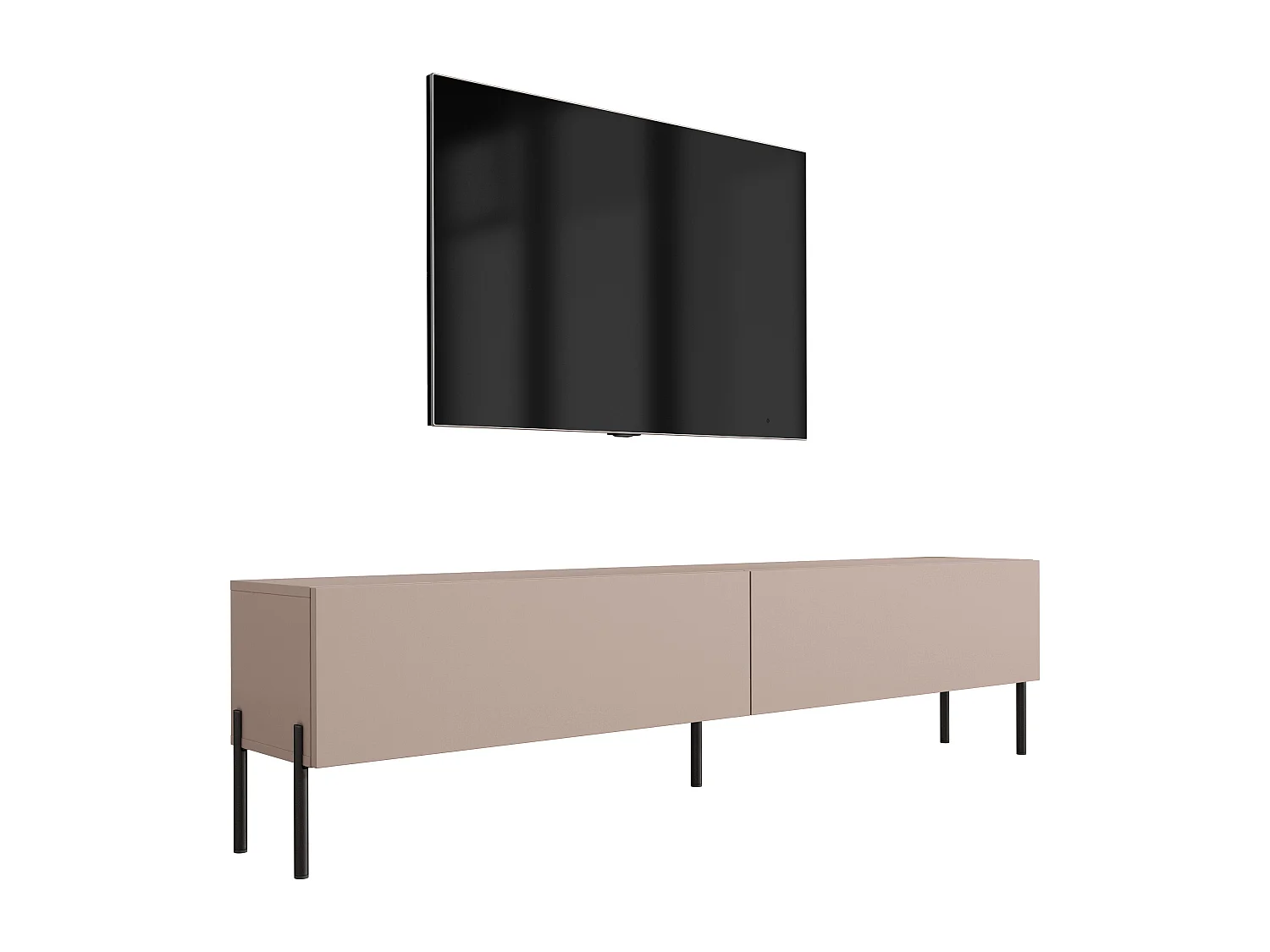 Meuble TV : Brun Caramel, 170 x 52 x 32 cm, pieds noires